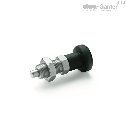 GN 617-NI Indexing plungers Stainless Steel with plastic knob